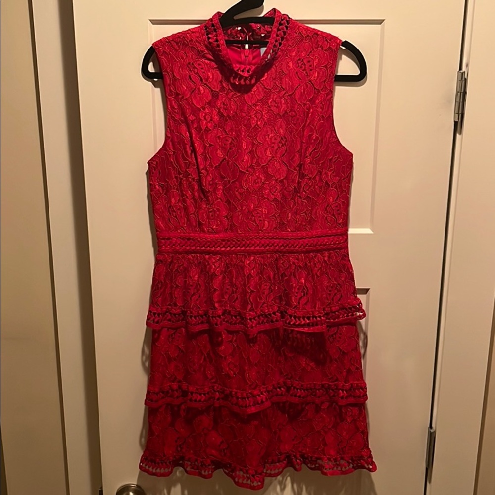 Cece by Cynthia Steffe Red Lace Dress
